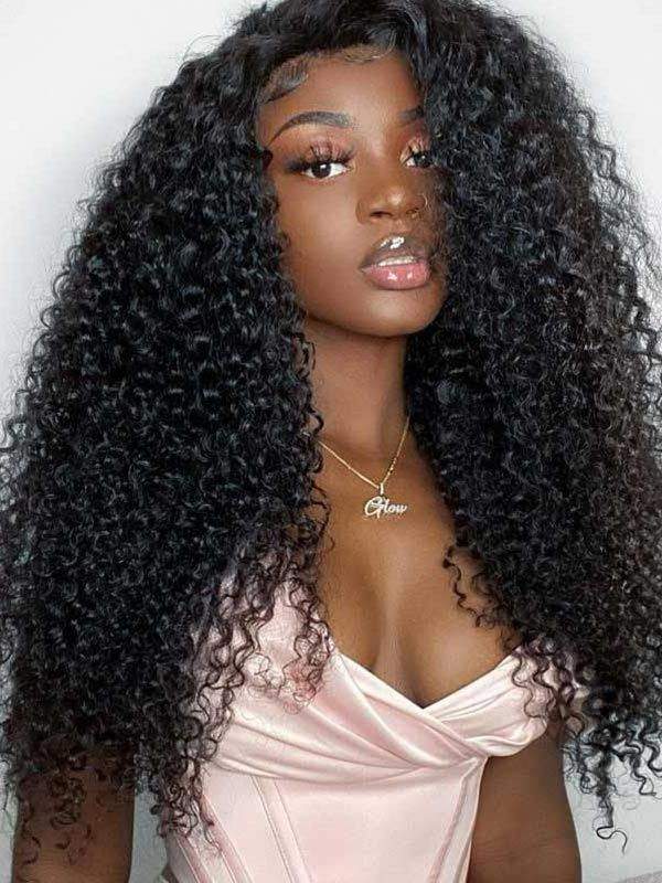 360 Lace Frontal Wig Pre Plucked with Baby Hair Afro Kinky Curly Human Hair  Wigs