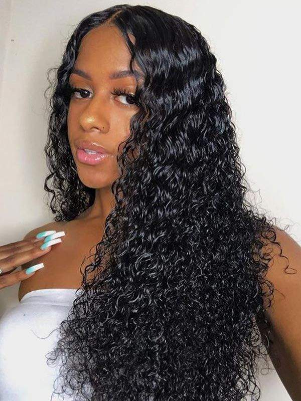 Lace Front Human Hair Wigs For Black Women Curly Brazilian Virgin Hair Pre  Plucked With Baby Hair [LFW06]